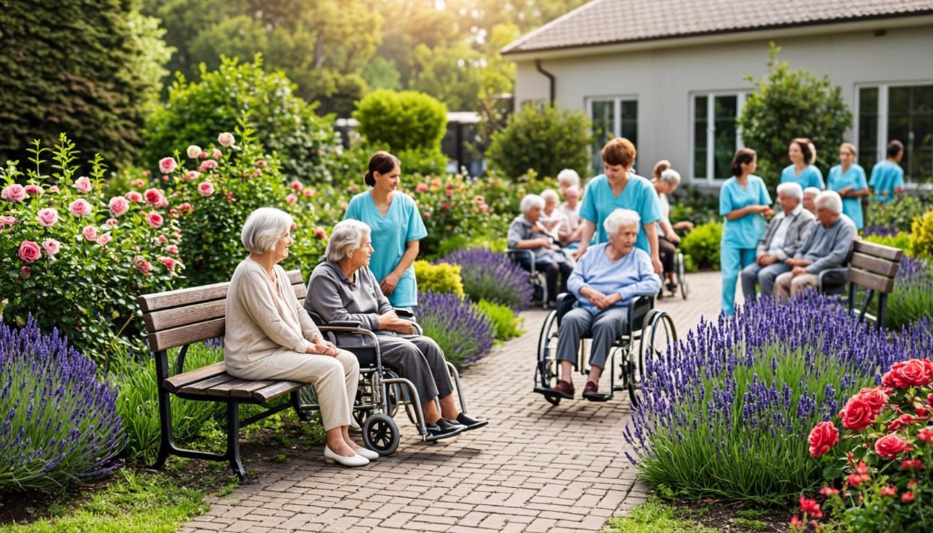 Beautiful care home garden